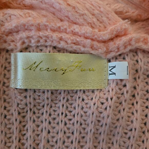 Colorful Rainbow Striped Chunky Knit Duster Cardigan Size M - Picture 10 of 10